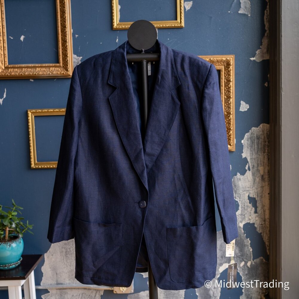 Women's Bernard Holtzman Navy Blue Blazer